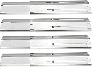 Denmay 29.85CM to 53.34CM Universal 304 Stainless Steel Heat Plate Shield for Brinkmann, Outback, Charbroil, CosmoGrill, Ultar, Blooma, Replacement Adjustable Flame Tamer for Gas Grill, 4 Pack