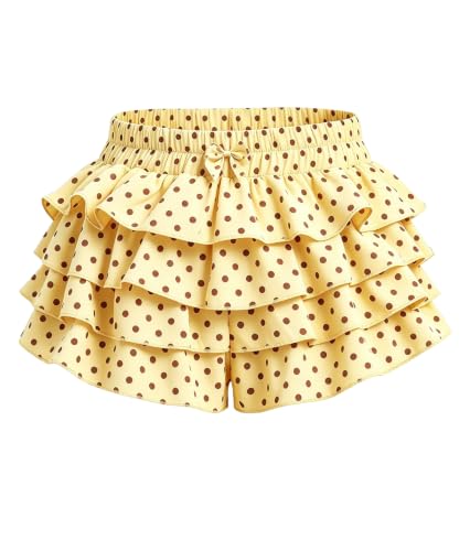 Image of Women Layered Gingham Shorts Cute Bloomers Plaid Shorts | Gingham Ruffle Shorts, Polka Dot Mini Bloomer Shorts, Micro Boyshorts, Tiered, Checkered, Lolita Outfits, Going Out