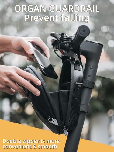 ROCKBROS Scooter Bag Waterproof Scooter Storage Bag with Charging Port for Brompton Electric Scooter Handlebar Bag for Carrying Charger Tools Repair Tools/Large Capacity/Portable (1.3L) - Image 6