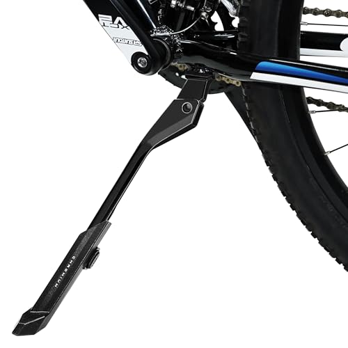 Image of BV Rear Bike Stand for 24 inch-29 inch - Adjustable Bikes Kickstand for Adult Bike with Non-Slip Foot & Spring-Loaded Latch for Stable Any-Angle Stance - Bicycle Stand for Mountain, City & Hybrid Bikes