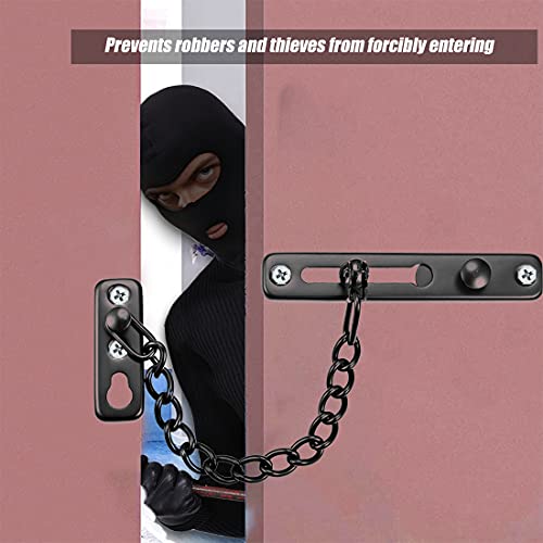 Edelstahl Türkette, HONGECB Tür Latch Guard Kette, Tür Sicherheitskette, Türkette Sicherheitsschloss, Türkettenschloss mit Schraube, für Home Hotel Innentüren und Fenster