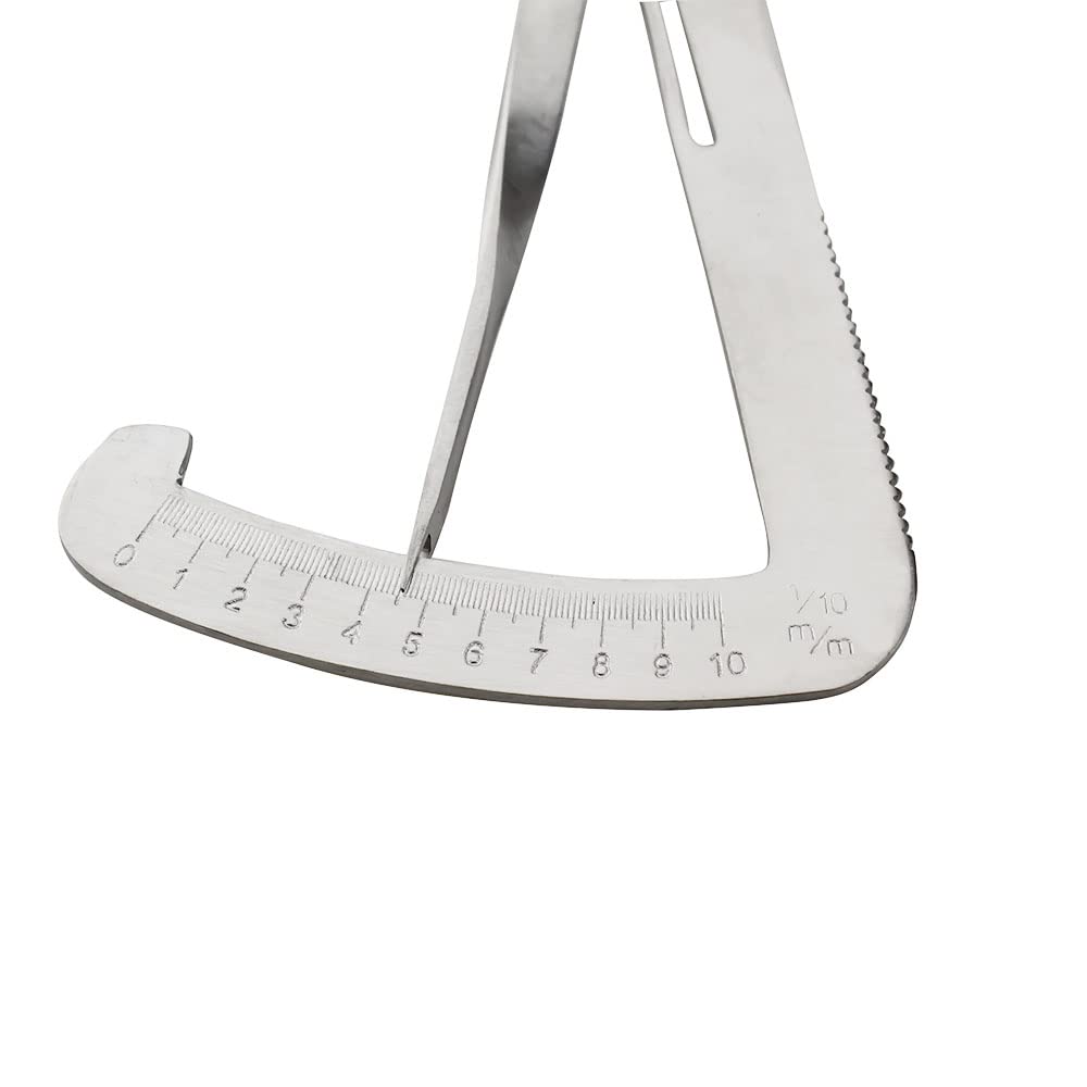 Stainless Steel Inside Calipers Gauge Measuring Caliper 0-10mm Instrument Metal Caliper Dental Lab