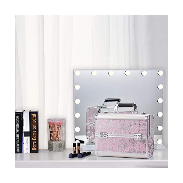 Kosmetikkoffer Schminkkoffer Leer Make up Koffer Nagelkoffer Friseurkoffer Beauty Case Schmuckkoffer Nageldesign Koffer Multikoffer – Bild 8