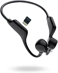 Fone Bluetooth Condução Ossea Esportivo Sem Fio Para Corrida Academia Com Entrada Micro Sd