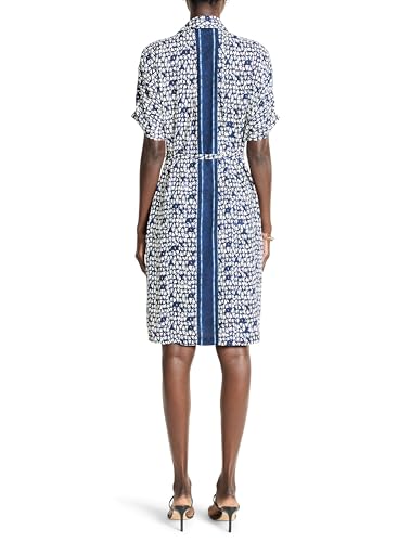 NIC+ZOE Women's Etched Angles Belted Devon Dress3