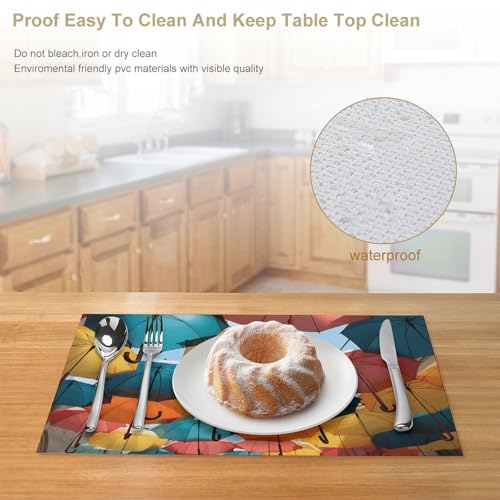 Set de table PVC lavable antidérapant et résistant à la chaleur lot de 6 de table