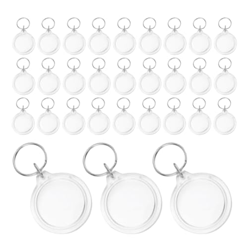 Porte-clés Photo Rond en Acrylique Transparent x80 résistant pour création