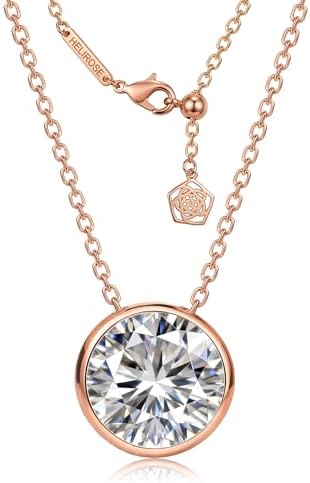 Birthday Gifts for Women, 18K Gold Plated Solitaire Necklace, 5A ...