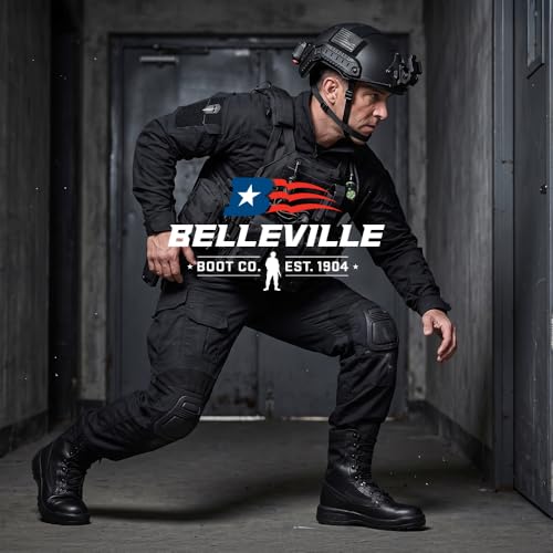 Belleville 300 TROP ST Military Steel Toe Boots for Men, Black 12.5 Wide by Belleville - Used condition - Image 3