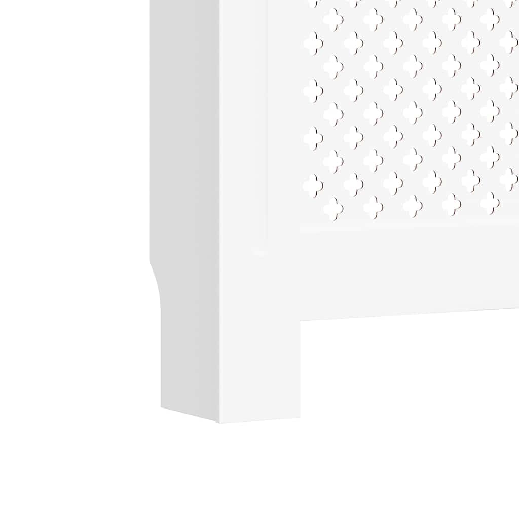 Mangloder Heizkörperverkleidungen 2 Stk Weiß aus MDF 152 x 19 x 81,5 cm, lattenförmiges Design, Heizkörper Abdeckung für Wohnzimmer, stabile Oberfläche für Deko und Ablage