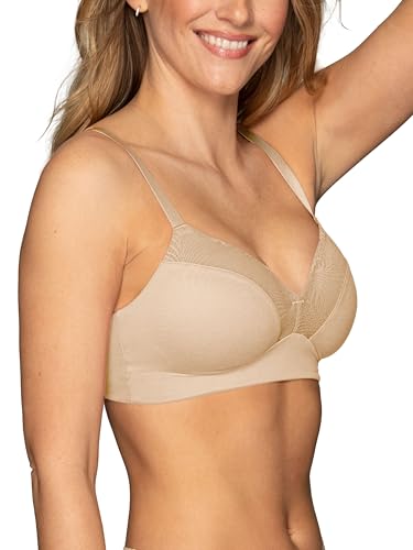 Vanity Fair Women's No Underwire Effortless Bra, Soft Wireless Support and Memory Foam Cups, S-3XL, Plus Size, Damask Neutral, 3X-Large - image 2