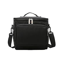 Morbuy Borsa Termica Porta Pranzo 10L - Lunch Bag Isotermica In Tessuto Oxford, Blu/Verde, Con Tasca Frontale, Per Picnic E Ufficio