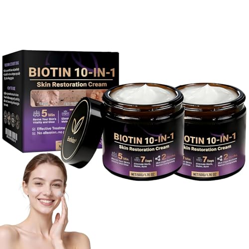 Biotin 10-in-1 Hautregenerationscreme, Hautpflegecreme, (2 Flaschen)