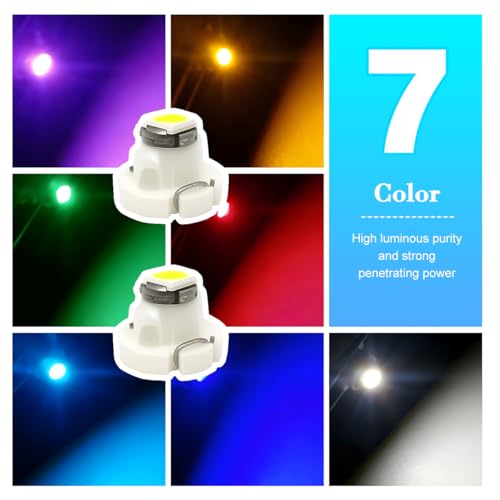 Juego 10 Bombillas LED Automotriz T3 Verde Universal miniatura 6