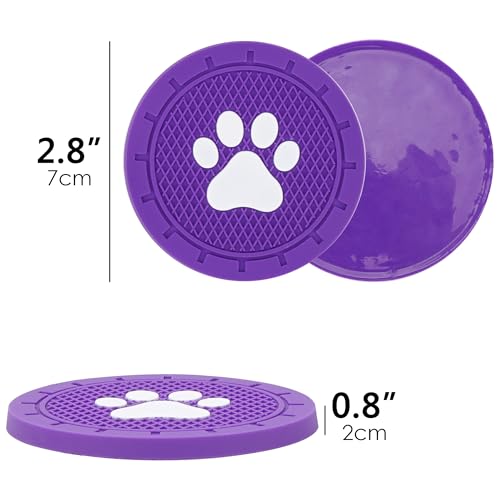 Portavasos para auto diseño pata de mascota paquete 4 miniatura 6