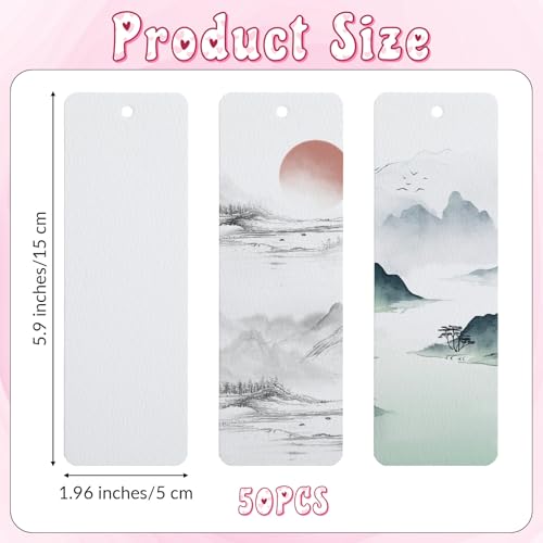 Lesezeichen Papier 50 Blanko Lesezeichen Aquarell Karten Blanko Aquarell-Lesezeichen Aquarellpapier 15x5cm für DIY Basteln Von Postkarten NotizblöCken GrußKarten Sammlung Weiß