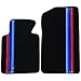 Floor Mats Compatible with BMW E46 3-Series 1999-2005, M3 Coupe 2001-2006, Premium Quality Front & Rear Factory Floor Mat M Color Stripe by IKON MOTORSPORTS