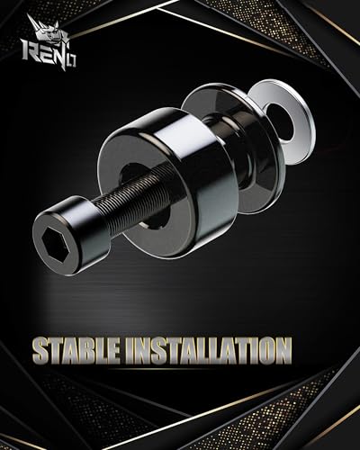 Image of RENO 6MM Swingarm Spools Sliders Stand, 304 Stainless Steel Universal M6 Motorcycle Frame Sliders Compatible with YZF R1 LE R1M R1S R3 FZS1000 FZ1 R6 R6S R7 R9 600R RSV4 RS 125 250 600 (Black, 2 Pcs)