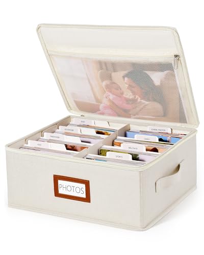 Photo Storage Box with Dividers