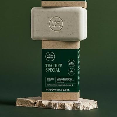 Tea Tree Body Bar Soap, Deep Cleans + Exfoliates, For All Skin Types