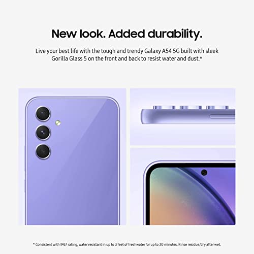SAMSUNG Galaxy A54 5G A Series Cell Phone, Factory Unlocked Android Smartphone, 128GB w/ 6.4” Fluid Display Screen, Hi Res Camera, Long Battery Life, Refined Design, US Version, 2023, Awesome Violet by Samsung - Used condition - Image 4