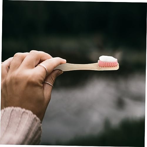 Veemoon Einweg Zahnbürsten aus mit Aufbewahrungstube Zufälligen Farben und Biologisch für Reisen und Nachhaltige Zahnpflege Zufällige Farbe Zufällige Farbe – Bild 4