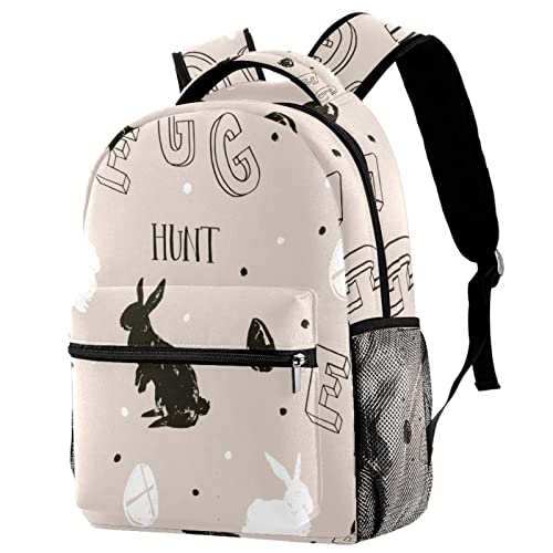 Sac à dos Lapins de Pâques solide contre les déchirures scolaires et outdoor