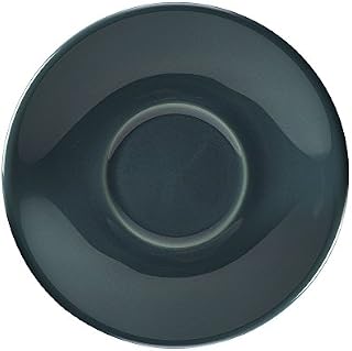 Genware Royal Saucer Grey 16cm - Grey Porcelain Saucer for Chic Barista Coffee Service