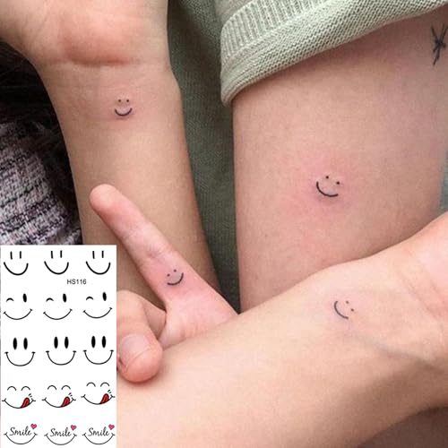 Image of 20 Sheets Black Tiny Infinity Rose Flowers Butterfly Temporary Tattoos For Women Adults Temp Tatoo Sticker, Realistic Small Arrow Crescent Moon Sun Star Fake Tattoos For Finger Hands Waterproof Decals