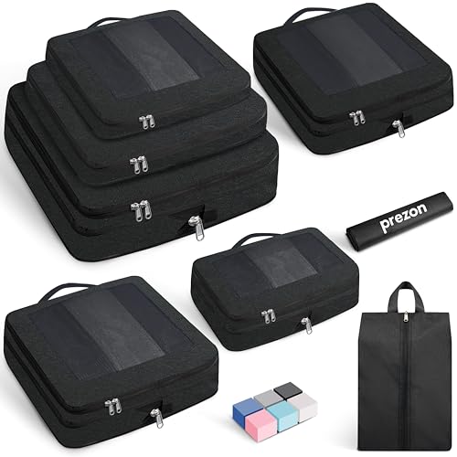 Prezon 8 Set/6 Set/4 Set Compression Packing Cubes for Travel,