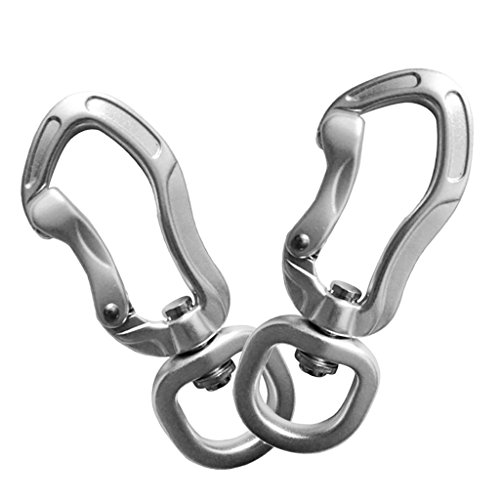 Conjunto Flameer de 2 chaveiros giratórios de mosquetão para pendurar conecte o gancho ao ar livre p