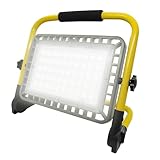 Broadwatch 投光器 LED 充電式 10000Lm 最大12時間使用可能 IP65認証検査済 防水 防塵 点灯モード 折りたたみ式 スタンドオプションあり 屋外 作業 工事 アウトドア 電球クラスの明るさ 電源アダプター付き 【100W高輝度モデル】