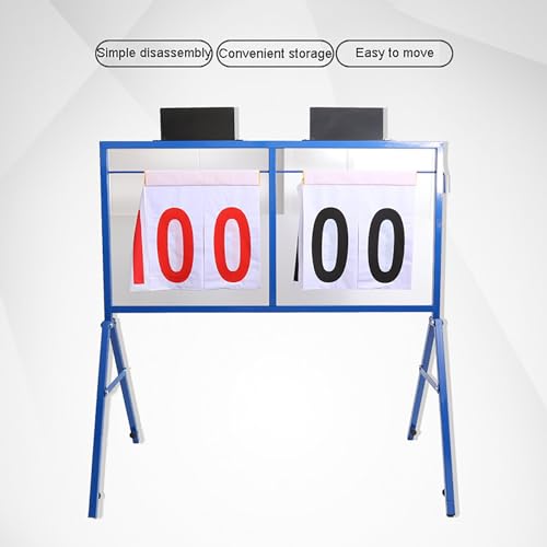 Marcador de baloncesto de pie multifuncional con tarjetas giratorias para fútbol, voleibol y otros deportes, fácil de armar miniatura 7