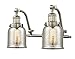 Innovations Lighting 515-2W-SN-G58-LED Small Bell 2 Light Bath Vanity Light Part of The Franklin Restoration Collection