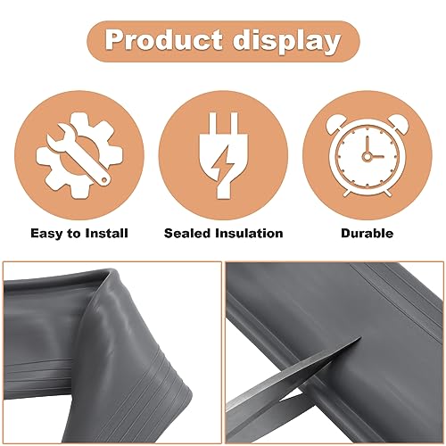 Garage Door Bottom Weather Seal Rubber Weather Stripping, P Bulb Garage Door Seal Replacement For Weatherproofing And Overhead Garage Door Bottom Seal 180 189 280 288 399 391 390 (Grey) (16 Ft) #TOP3