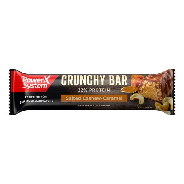 Power System Crunchy Bar Protein Riegel Cashew Karamell, 45 g