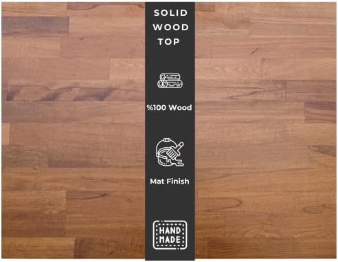 Lovendo | Handmade | Solid Wood Table Top | Butcher Block Counter Top | 24‘‘ x 23.6 ‘‘ inch | Thickness 1.18'' | Matte Finish
