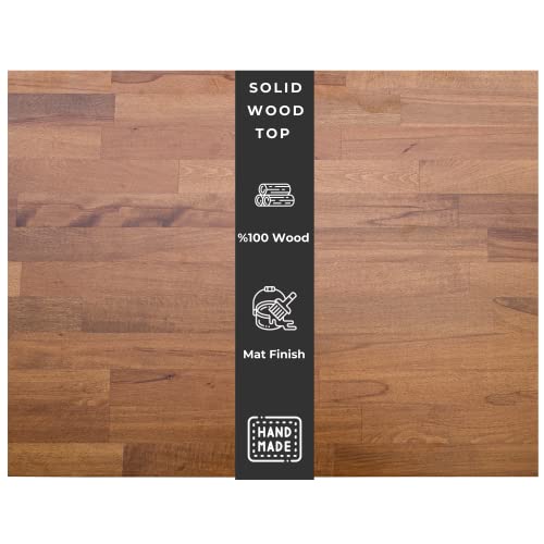 Lovendo | Handmade | Solid Wood Table Top | Butcher Block Counter Top | 24‘‘ X 23.6 ‘‘ Inch | Thickness 1.18'' | Matte Finish #TOP2