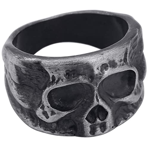 Anillo de personalidad, anillo de dedo de calavera de esqueleto Vintage Cover