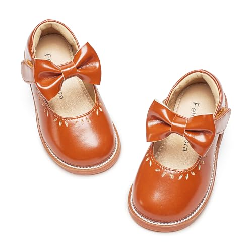 Image of Felix & Flora Toddler Little Girl Princess Dress Shoes-Mary Jane Flats for Girl Party School Shoes