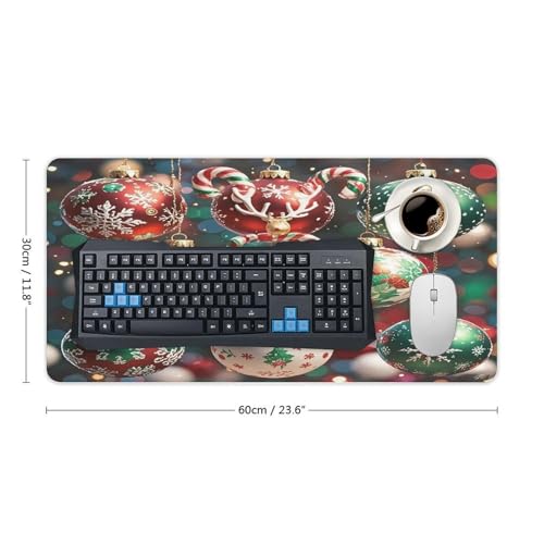 Christmas Balls Desk Mat pad para mouse grande de goma miniatura 2