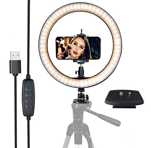 DaVoice 35mm Tripod Quick Release Plate for Quantaray, Sunpak 5800d 7000tm, Walmart MX1000, Targus TG-P60T + LED Ring Light 10