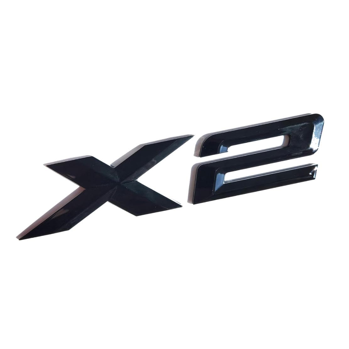 Insignia Negro Brillante Para Maletero BMW X2 – Emblema De Tuning F39 U10 (Juego X2)