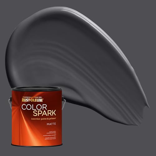 Image of Rust-Oleum Color Spark Interior Paint and Primer in One, Matte, Carbon Copy, 1 Gallon
