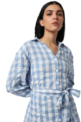 Image of Van Heusen Women Shirt Mid-Thigh Length Dress