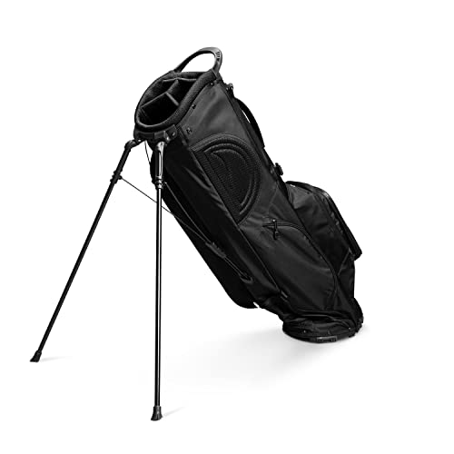 The Cruiser by Sunday Golf - Lightweight Full-Size Stand Bag with self-Balancing Double Strap - Carry or Use on Golf Cart - Best Value for 18 Holes, Walking or Driving Range, 4.75 pounds, Matte Black