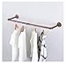 LVTFCO Industrial Tube Clothes Display Rack Wall Mounted Clothes Rack Heavy Duty Space Saving Rod Rack Water Pipe Rail,Bronze- 100x25cm