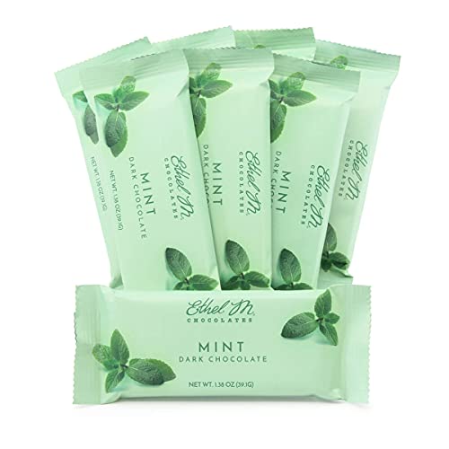 Ethel M Chocolates Premium Dark Mint Chocolate Mint Bars, Individually