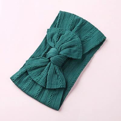 1pcs Baby Bowknot Headband Elastic Turban Hairbands Bows Kids Baby Girl Headbands Hair Bands for Baby Girls Haarband Hair Accessories (Gress Green)