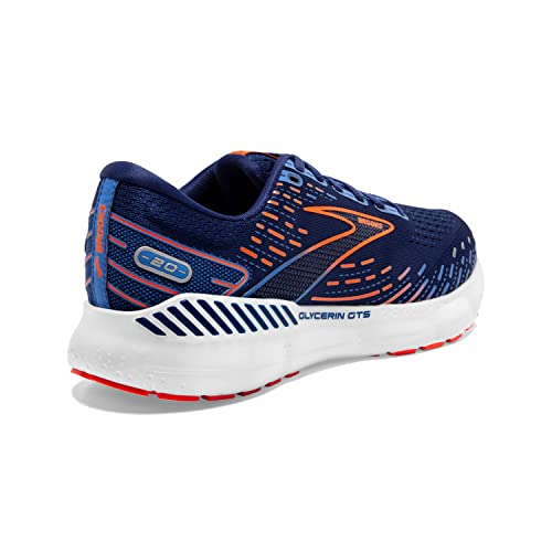 Brooks Men's Sneaker Running Shoe, Blue Depths Palace Blue Orange, 12.5 Wide #TOP4